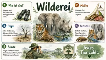 Vorschau - Arbeitsblätter - Arbeitsblatt "Wilderei" + Onlineübung & MP3 + Infografik - Seite 2