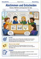 Vorschau - Arbeitsblätter - Abstimmen und Entscheiden Arbeitsheft Klasse 5 bis 6 Schulstart Konsens Mehrheit und Kompromiss - Deckblatt