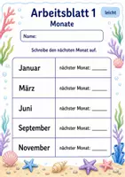 Vorschau - Arbeitsblätter - Kalender Klasse 3 | Mathematik Klasse 3 | 6 Arbeitsblätter als PDF - Seite 1