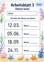 Vorschau - Arbeitsblätter - Kalender Klasse 3 | Mathematik Klasse 3 | 6 Arbeitsblätter als PDF - Seite 3