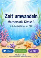 Vorschau - Arbeitsblätter - Zeit umwandeln | Mathematik Klasse 3 | 6 Arbeitsblätter als PDF - Deckblatt
