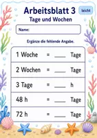 Vorschau - Arbeitsblätter - Zeit umwandeln | Mathematik Klasse 3 | 6 Arbeitsblätter als PDF - Seite 3