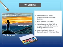 Vorschau - Stundenentwürfe - Kunstprojekt „Wo ist dein Wanderer?“ – Landschaft mit Deckfarben & Scherenschnitt - Seite 3