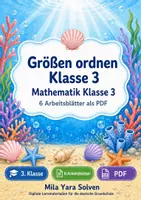 Vorschau - Arbeitsblätter - Größen ordnen Klasse 3 | Mathematik Klasse 3 | 6 Arbeitsblätter als PDF - Deckblatt