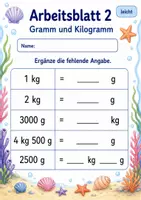 Vorschau - Arbeitsblätter - Gewichte Klasse 3 | Mathematik Klasse 3 | 6 Arbeitsblätter als PDF - Seite 2
