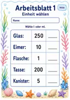 Vorschau - Arbeitsblätter - Rauminhalte Klasse 3 | Mathematik Klasse 3 | 6 Arbeitsblätter als PDF - Seite 1