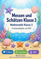 Vorschau - Arbeitsblätter - Messen und Schätzen Klasse 3 | Mathematik Klasse 3 | 6 Arbeitsblätter als PDF - Deckblatt