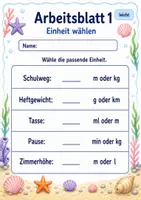Vorschau - Arbeitsblätter - Messen und Schätzen Klasse 3 | Mathematik Klasse 3 | 6 Arbeitsblätter als PDF - Seite 1