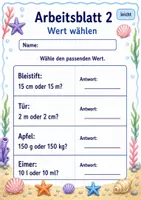 Vorschau - Arbeitsblätter - Messen und Schätzen Klasse 3 | Mathematik Klasse 3 | 6 Arbeitsblätter als PDF - Seite 2