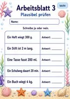 Vorschau - Arbeitsblätter - Messen und Schätzen Klasse 3 | Mathematik Klasse 3 | 6 Arbeitsblätter als PDF - Seite 3