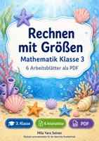Vorschau - Arbeitsblätter - Rechnen mit Größen | Mathematik Klasse 3 | 6 Arbeitsblätter als PDF - Deckblatt