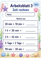 Vorschau - Arbeitsblätter - Rechnen mit Größen | Mathematik Klasse 3 | 6 Arbeitsblätter als PDF - Seite 3
