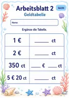 Vorschau - Arbeitsblätter - Größentabellen Klasse 3 | Mathematik Klasse 3 | 6 Arbeitsblätter als PDF - Seite 2