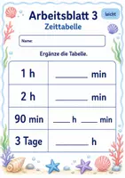 Vorschau - Arbeitsblätter - Größentabellen Klasse 3 | Mathematik Klasse 3 | 6 Arbeitsblätter als PDF - Seite 3