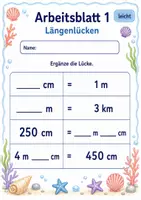 Vorschau - Arbeitsblätter - Größen mit Lücken | Mathematik Klasse 3 | 6 Arbeitsblätter als PDF - Seite 1