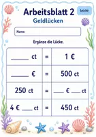 Vorschau - Arbeitsblätter - Größen mit Lücken | Mathematik Klasse 3 | 6 Arbeitsblätter als PDF - Seite 2