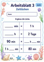 Vorschau - Arbeitsblätter - Größen mit Lücken | Mathematik Klasse 3 | 6 Arbeitsblätter als PDF - Seite 3