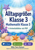 Vorschau - Arbeitsblätter - Alltagsgrößen Klasse 3 | Mathematik Klasse 3 | 6 Arbeitsblätter als PDF - Deckblatt
