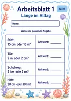 Vorschau - Arbeitsblätter - Alltagsgrößen Klasse 3 | Mathematik Klasse 3 | 6 Arbeitsblätter als PDF - Seite 1