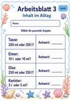 Vorschau - Arbeitsblätter - Alltagsgrößen Klasse 3 | Mathematik Klasse 3 | 6 Arbeitsblätter als PDF - Seite 3