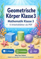 Vorschau - Arbeitsblätter - Geometrische Körper Klasse 3 | Mathematik Klasse 3 | 6 Arbeitsblätter als PDF - Deckblatt