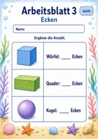 Vorschau - Arbeitsblätter - Würfel, Quader und Kugel | Mathematik Klasse 3 | 6 Arbeitsblätter als PDF - Seite 3