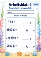 Vorschau - Arbeitsblätter - Mathetest Größen | Mathematik Klasse 3 | 6 Arbeitsblätter als PDF - Seite 2