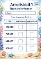 Vorschau - Arbeitsblätter - Millionenraum Klasse 4 | Mathematik Klasse 4 | 6 Arbeitsblätter als PDF - Seite 1