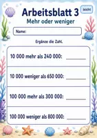 Vorschau - Arbeitsblätter - Millionenraum Klasse 4 | Mathematik Klasse 4 | 6 Arbeitsblätter als PDF - Seite 3