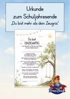 Vorschau - Arbeitsblätter - Mutmach-Urkunde zum Schuljahresende | Grundschule | Freebie - Deckblatt