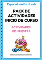 Vista previa - Hojas de trabajo - Muestra: actividades inicio de curso - Portada