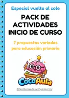 Vista previa - Hojas de trabajo - Actividades inicio de curso para primaria - Portada