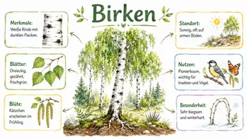 Vorschau - Arbeitsblätter - Arbeitsblatt zum Thema "Birke" + Onlineübung & MP3 + Infografik - Seite 2