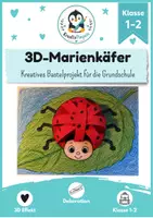 Vorschau - Arbeitsblätter - 3D Marienkäfer basteln – Bastelvorlage mit Ausmalbild & Anleitung | Kunst Grundschule | Frühling - Deckblatt