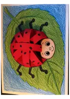 Vorschau - Arbeitsblätter - 3D Marienkäfer basteln – Bastelvorlage mit Ausmalbild & Anleitung | Kunst Grundschule | Frühling - Seite 1