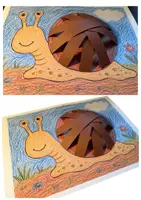 Vorschau - Mal- und Bastelvorlagen - 3D Schnecke basteln – Bastelvorlage mit Ausmalbild, Papierstreifen & Schritt-für-Schritt-Anleitung | Kunst Grundschule | Frühling - Seite 1