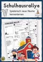 Vorschau - Spiele - Schulhausrallye, Schule kennenlernen, Quiz - Deckblatt