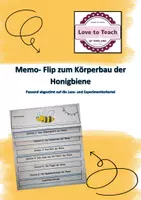 Vorschau - Arbeitsblätter - Lese-und Experimentierkartei Honigbiene + AB in Form einer Memo-Flip - Seite 1