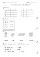 Vorschau - Klassenarbeiten - Lernkontrolle Multiplikation, Division und Körper im Fach Mathematik - Deckblatt
