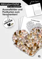 Vorschau - Mal- und Bastelvorlagen - Ausmalbilder & Postkarten #WirLiebenVielfalt! - Deckblatt