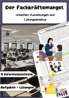 Vorschau - Arbeitsblätter - Der Fachkräftemangel: Arbeitsmarkt & Digitalisierung - Deckblatt