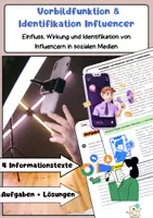 Vorschau - Arbeitsblätter - Influencer Vorbildfunktion & Identifikation - Deckblatt