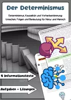Vorschau - Arbeitsblätter - Der Determinismus: Philosophie Kausalität Willensfreiheit - Deckblatt