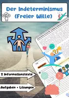 Vorschau - Arbeitsblätter - Der Indeterminismus (Freier Wille) - Deckblatt