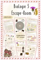 Vorschau - Arbeitsblätter - Samenpflanzen - Blütenpflanzen | Biologie 5 | Escape Room | sofort einsetzbar - Deckblatt