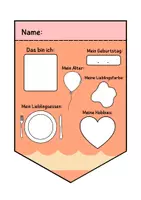 Vorschau - Mal- und Bastelvorlagen - Wimpelkette: Steckbriefe in Buntstiftform | Klassenraumdeko - Seite 3