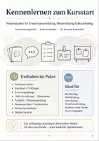 Vorschau - Lehrpläne/Lehrermaterial - Erste Stunde ohne peinliche Kennenlernspiele – Kursstart-Material für Erwachsenenbildung & Berufskolleg - Seite 1