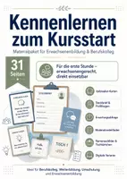 Vorschau - Lehrpläne/Lehrermaterial - Erste Stunde ohne peinliche Kennenlernspiele – Kursstart-Material für Erwachsenenbildung & Berufskolleg - Deckblatt