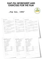 Vorschau - Arbeitsblätter - Arbeitsblatt / Worksheet "Top Gun, 1986" - Deckblatt