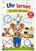 Vorschau - Unterrichtsreihen - Uhr lernen - 20 Seiten für Kita & Vorschule - Deckblatt